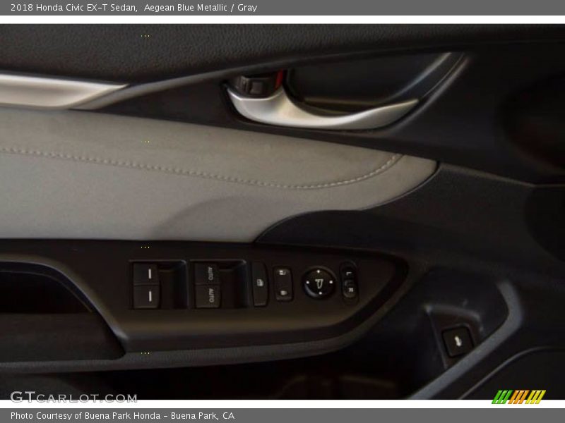 Aegean Blue Metallic / Gray 2018 Honda Civic EX-T Sedan