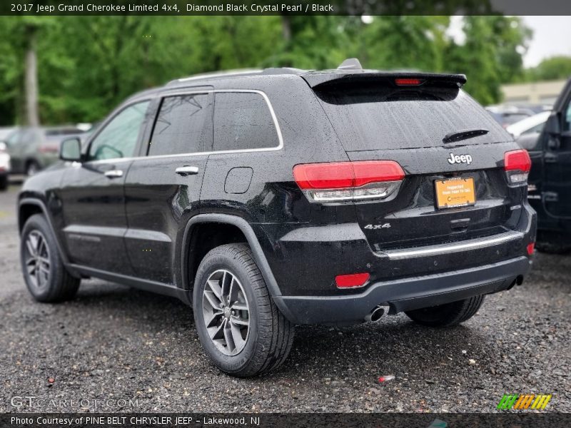 Diamond Black Crystal Pearl / Black 2017 Jeep Grand Cherokee Limited 4x4