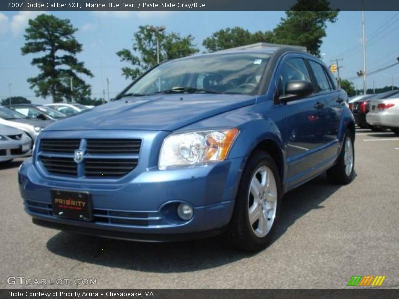 Marine Blue Pearl / Pastel Slate Gray/Blue 2007 Dodge Caliber SXT
