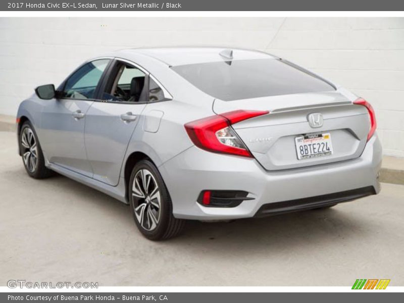 Lunar Silver Metallic / Black 2017 Honda Civic EX-L Sedan