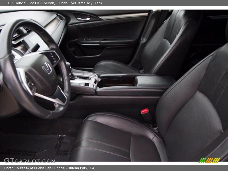 Lunar Silver Metallic / Black 2017 Honda Civic EX-L Sedan