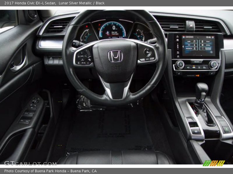 Lunar Silver Metallic / Black 2017 Honda Civic EX-L Sedan