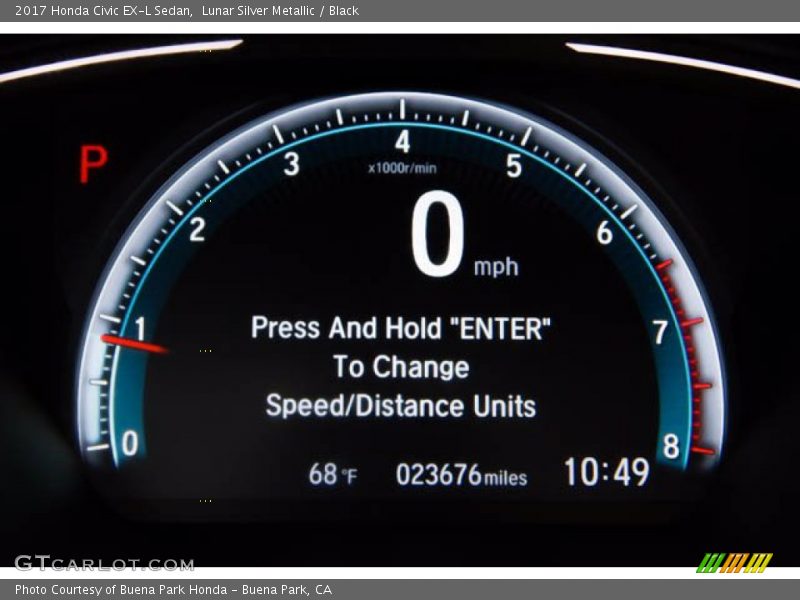 Lunar Silver Metallic / Black 2017 Honda Civic EX-L Sedan