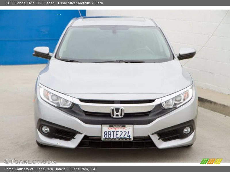 Lunar Silver Metallic / Black 2017 Honda Civic EX-L Sedan
