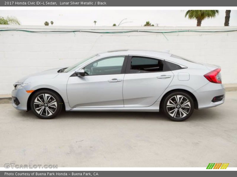 Lunar Silver Metallic / Black 2017 Honda Civic EX-L Sedan