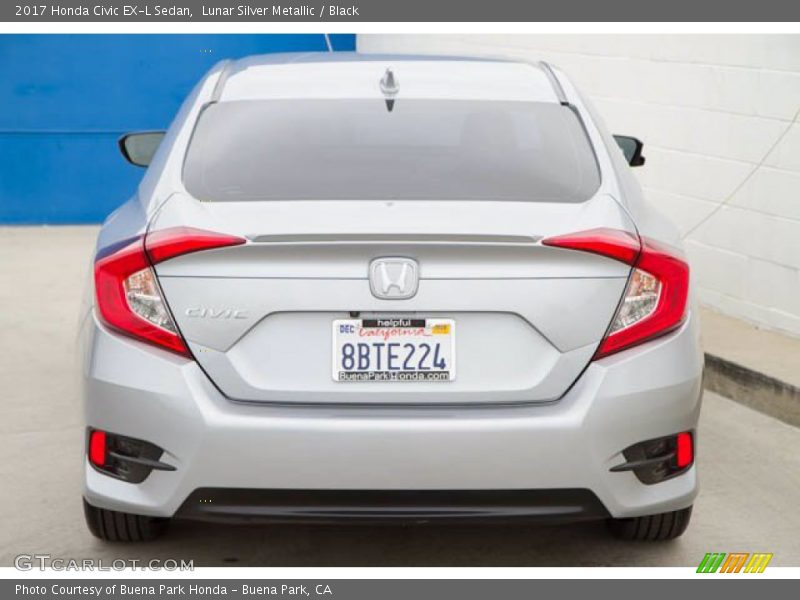 Lunar Silver Metallic / Black 2017 Honda Civic EX-L Sedan