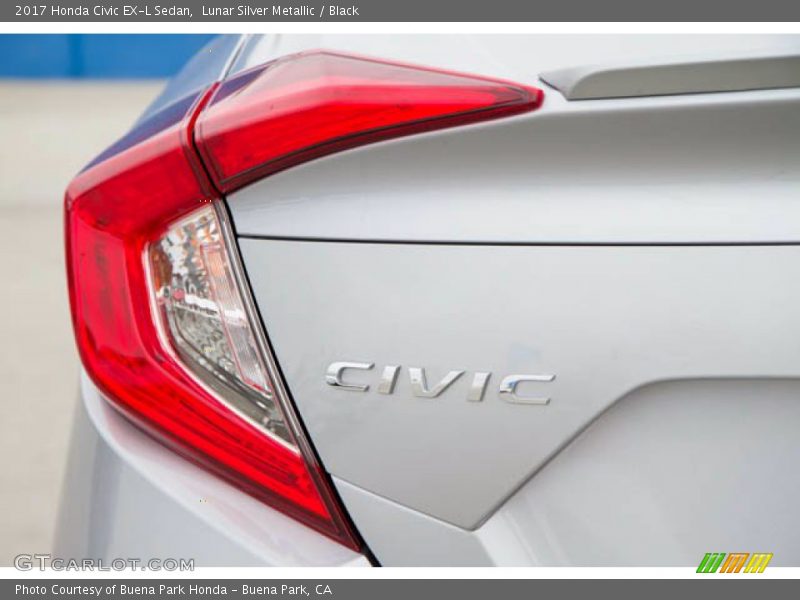 Lunar Silver Metallic / Black 2017 Honda Civic EX-L Sedan