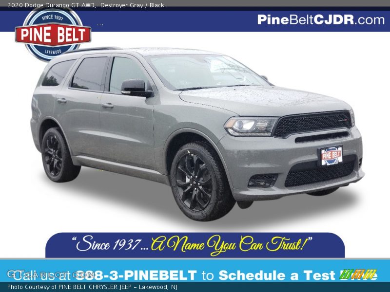 Destroyer Gray / Black 2020 Dodge Durango GT AWD