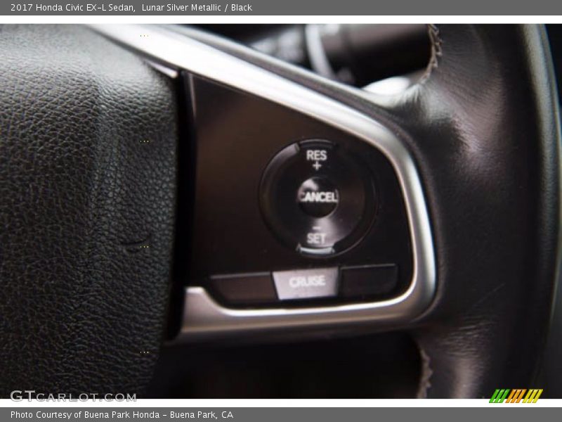 Lunar Silver Metallic / Black 2017 Honda Civic EX-L Sedan