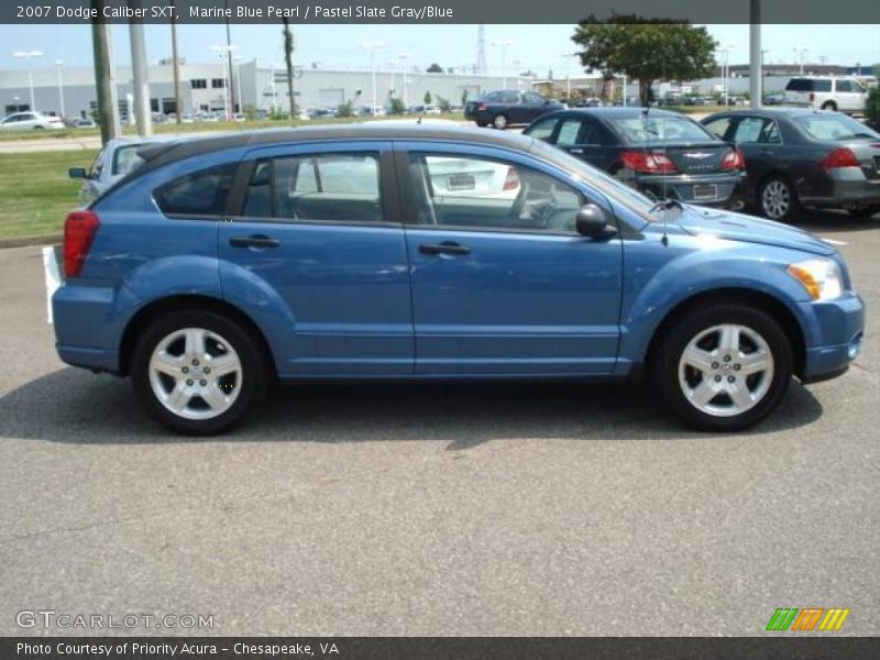 Marine Blue Pearl / Pastel Slate Gray/Blue 2007 Dodge Caliber SXT