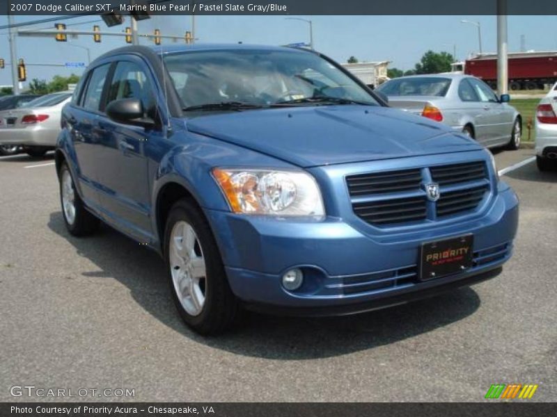 Marine Blue Pearl / Pastel Slate Gray/Blue 2007 Dodge Caliber SXT