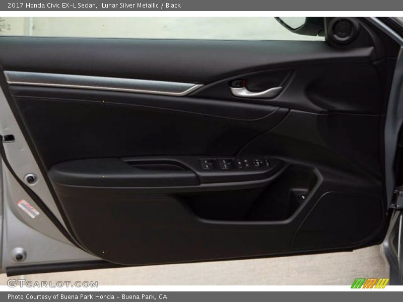 Lunar Silver Metallic / Black 2017 Honda Civic EX-L Sedan