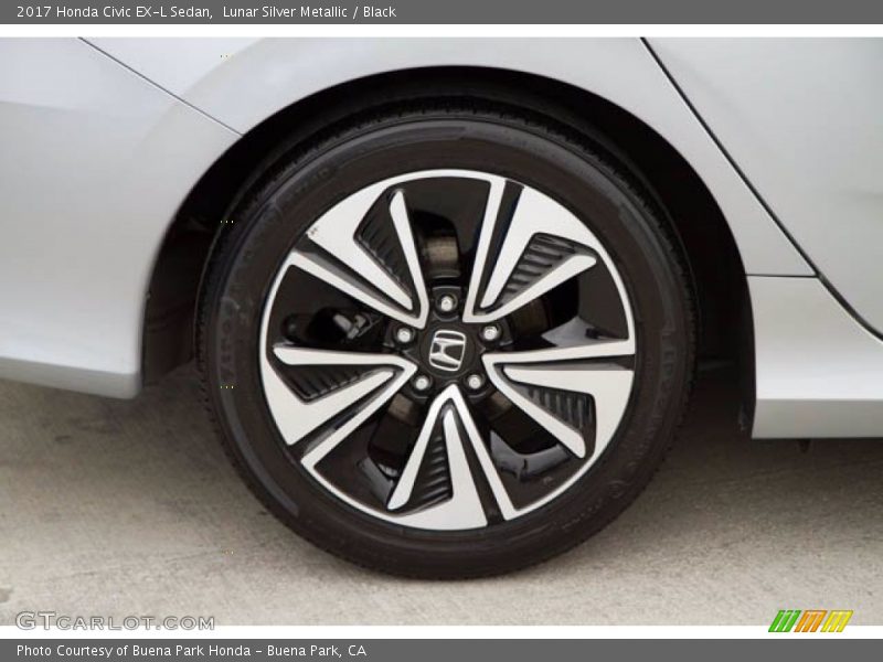 Lunar Silver Metallic / Black 2017 Honda Civic EX-L Sedan