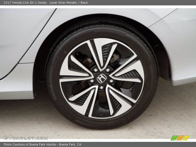 Lunar Silver Metallic / Black 2017 Honda Civic EX-L Sedan