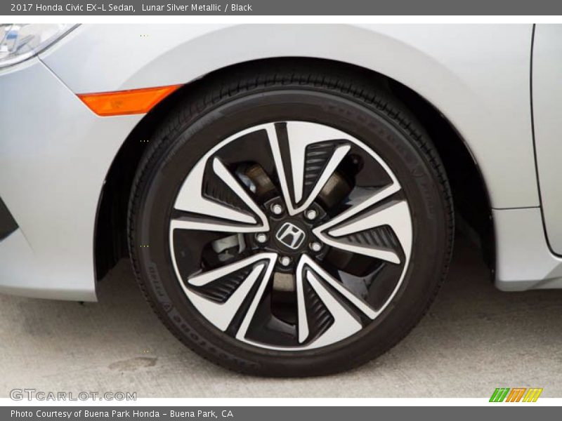 Lunar Silver Metallic / Black 2017 Honda Civic EX-L Sedan