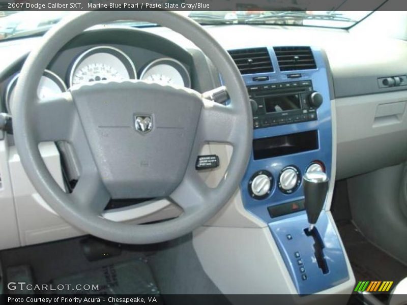 Marine Blue Pearl / Pastel Slate Gray/Blue 2007 Dodge Caliber SXT