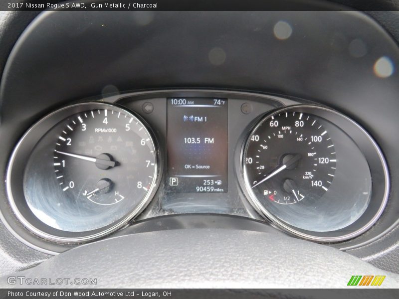 Gun Metallic / Charcoal 2017 Nissan Rogue S AWD