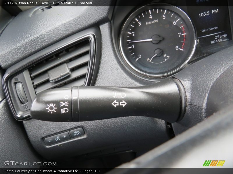 Gun Metallic / Charcoal 2017 Nissan Rogue S AWD