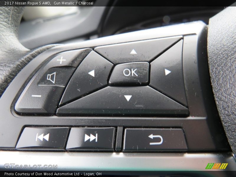 Gun Metallic / Charcoal 2017 Nissan Rogue S AWD