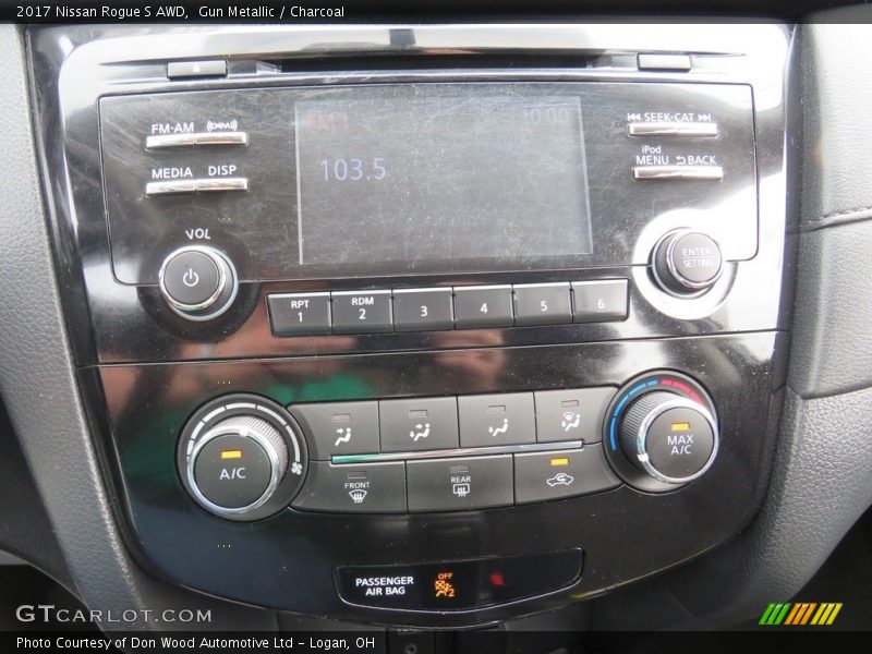 Gun Metallic / Charcoal 2017 Nissan Rogue S AWD