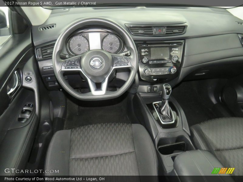 Gun Metallic / Charcoal 2017 Nissan Rogue S AWD
