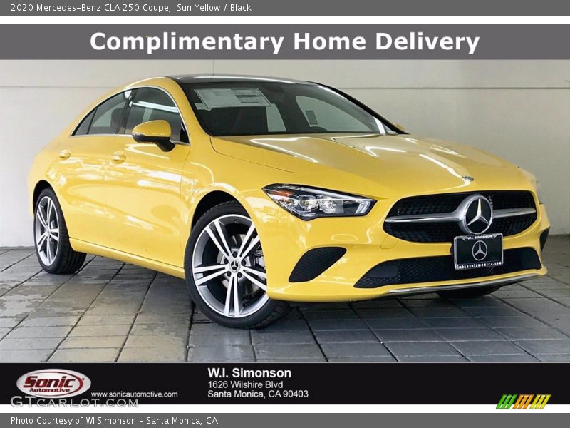 Sun Yellow / Black 2020 Mercedes-Benz CLA 250 Coupe