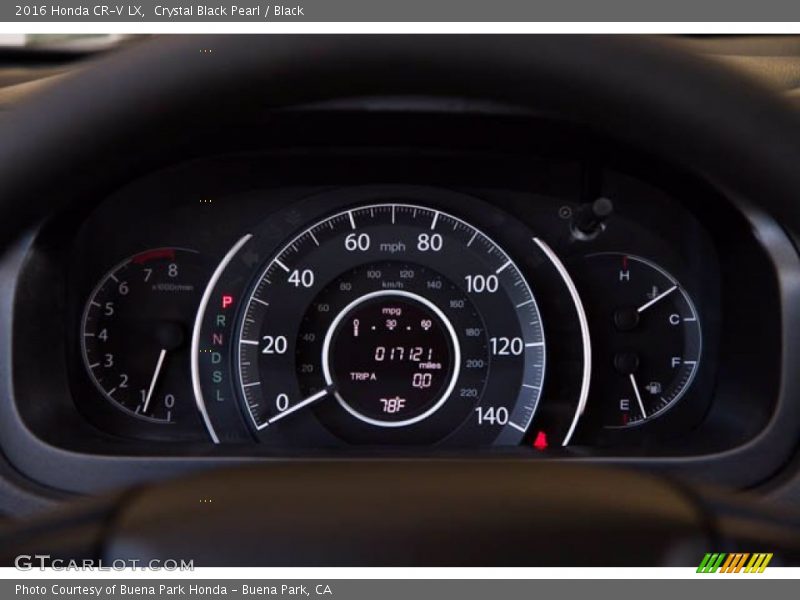 Crystal Black Pearl / Black 2016 Honda CR-V LX