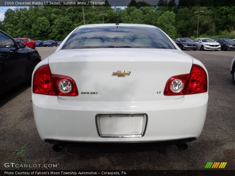 Summit White / Titanium 2009 Chevrolet Malibu LT Sedan