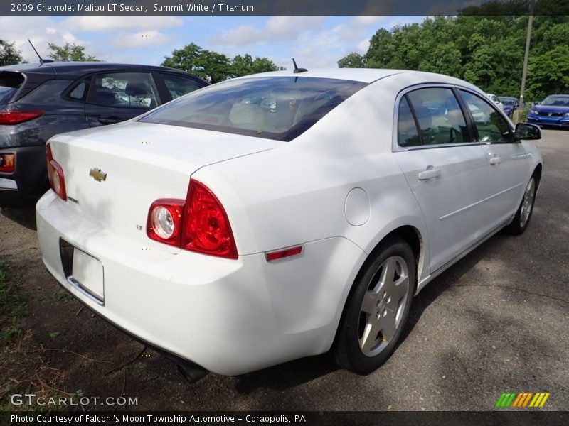 Summit White / Titanium 2009 Chevrolet Malibu LT Sedan