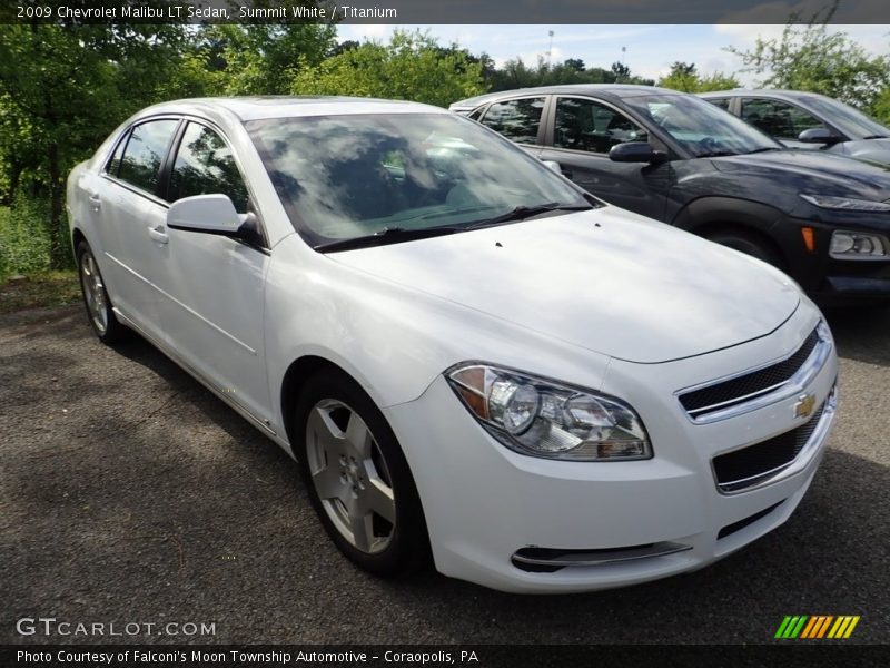 Summit White / Titanium 2009 Chevrolet Malibu LT Sedan
