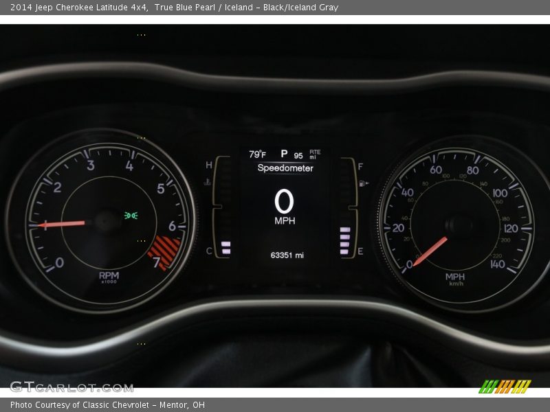 True Blue Pearl / Iceland - Black/Iceland Gray 2014 Jeep Cherokee Latitude 4x4