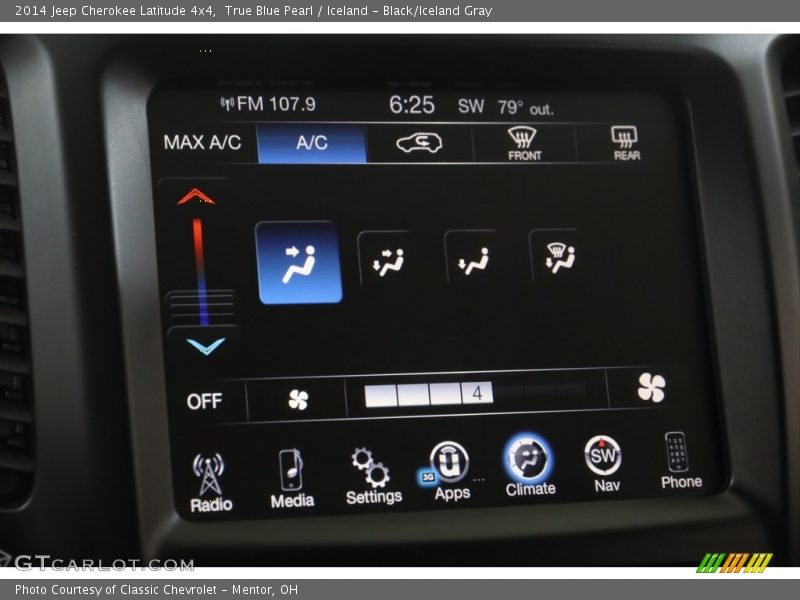 True Blue Pearl / Iceland - Black/Iceland Gray 2014 Jeep Cherokee Latitude 4x4