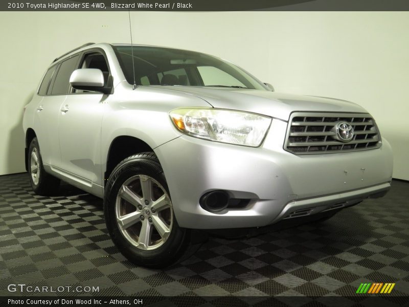 Blizzard White Pearl / Black 2010 Toyota Highlander SE 4WD