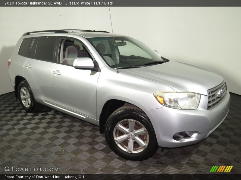 Blizzard White Pearl / Black 2010 Toyota Highlander SE 4WD