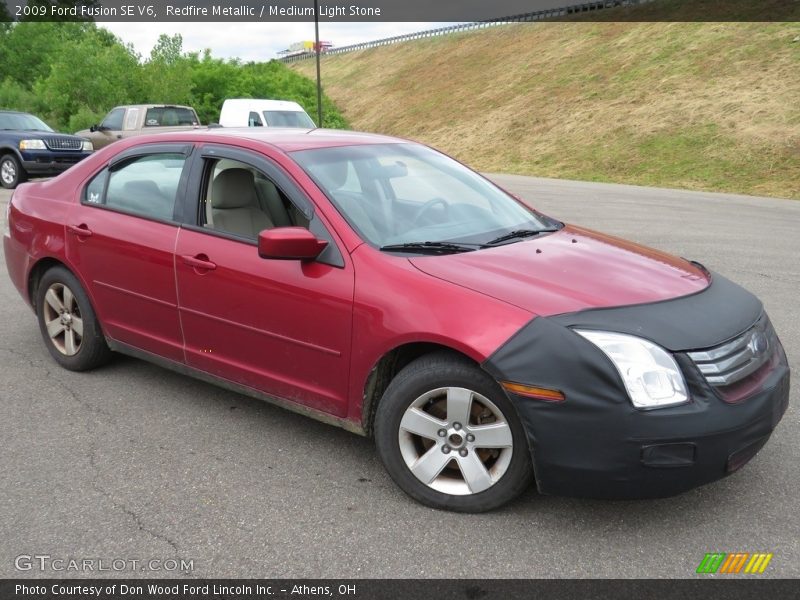 Redfire Metallic / Medium Light Stone 2009 Ford Fusion SE V6