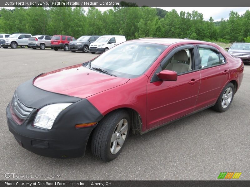 Redfire Metallic / Medium Light Stone 2009 Ford Fusion SE V6