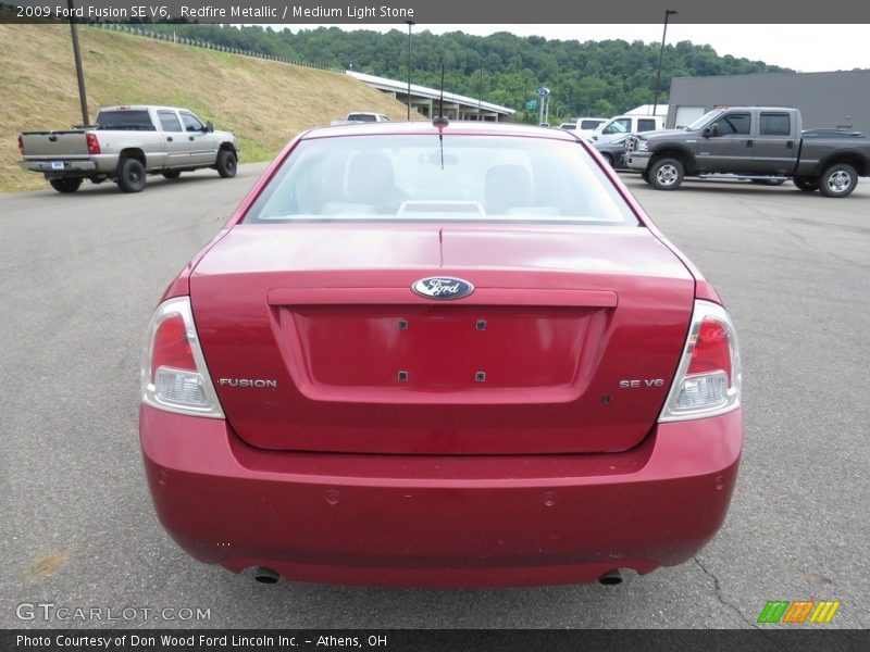 Redfire Metallic / Medium Light Stone 2009 Ford Fusion SE V6