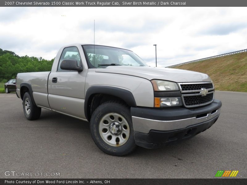 Silver Birch Metallic / Dark Charcoal 2007 Chevrolet Silverado 1500 Classic Work Truck Regular Cab