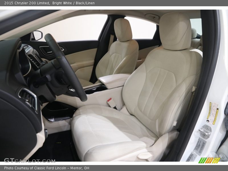 Bright White / Black/Linen 2015 Chrysler 200 Limited