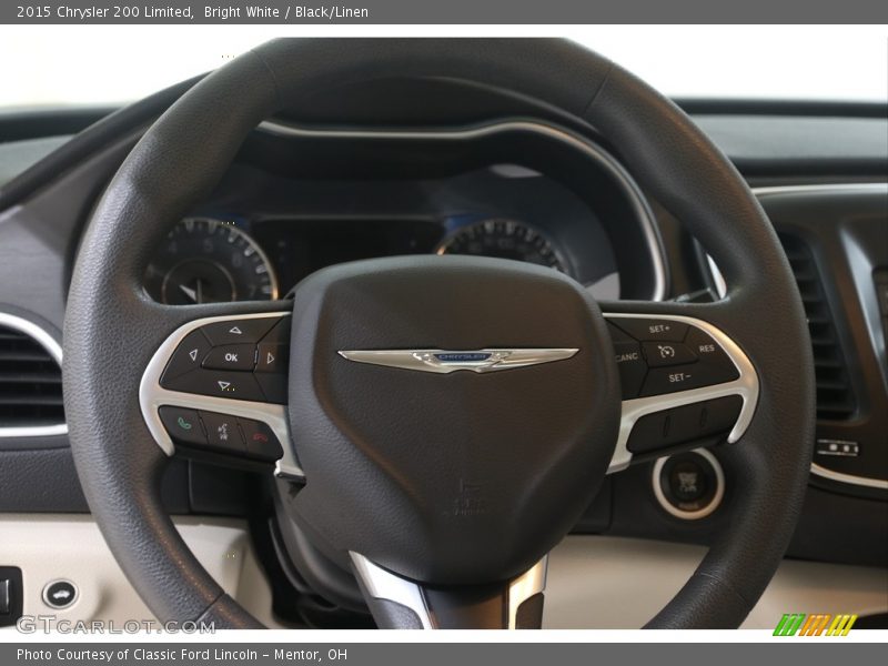 Bright White / Black/Linen 2015 Chrysler 200 Limited