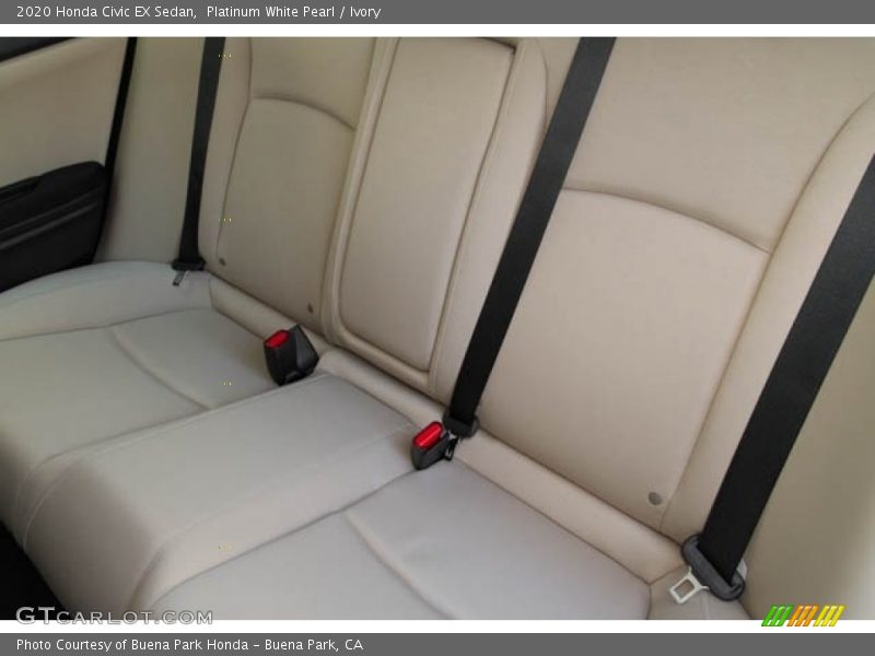 Platinum White Pearl / Ivory 2020 Honda Civic EX Sedan