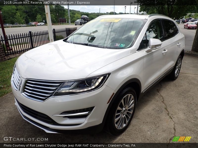 White Platinum / Espresso 2018 Lincoln MKC Reserve AWD