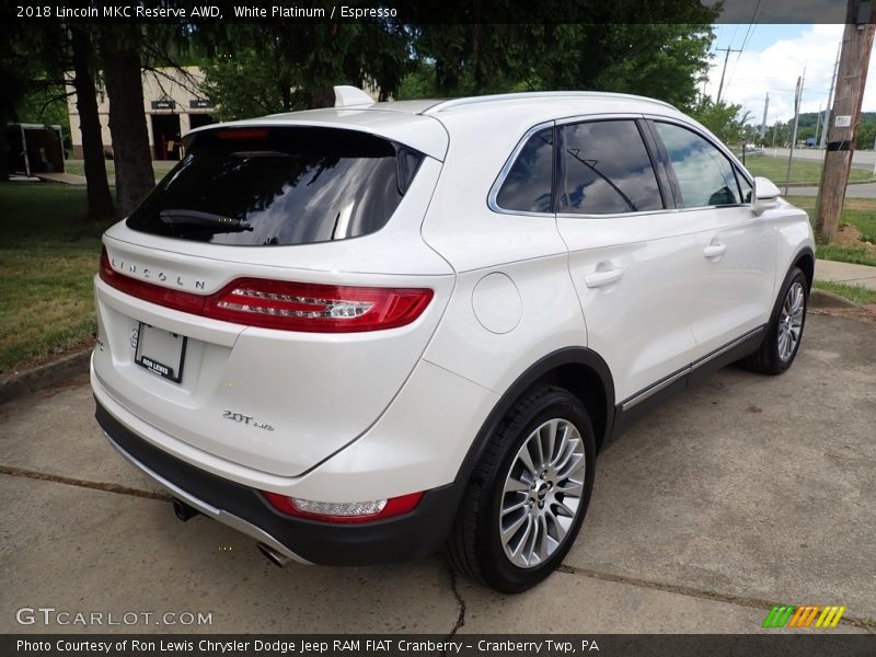 White Platinum / Espresso 2018 Lincoln MKC Reserve AWD