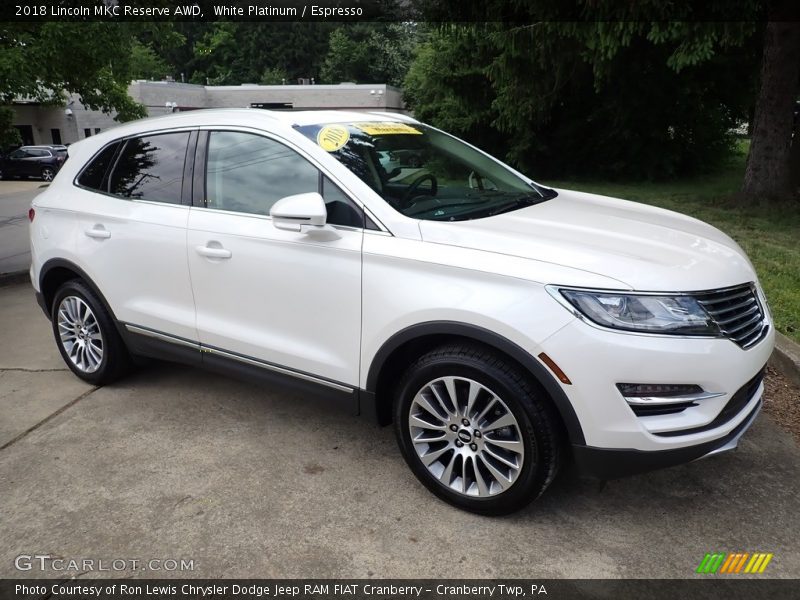 White Platinum / Espresso 2018 Lincoln MKC Reserve AWD