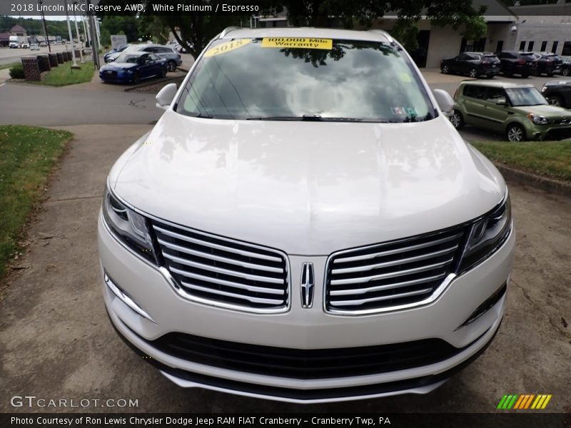 White Platinum / Espresso 2018 Lincoln MKC Reserve AWD