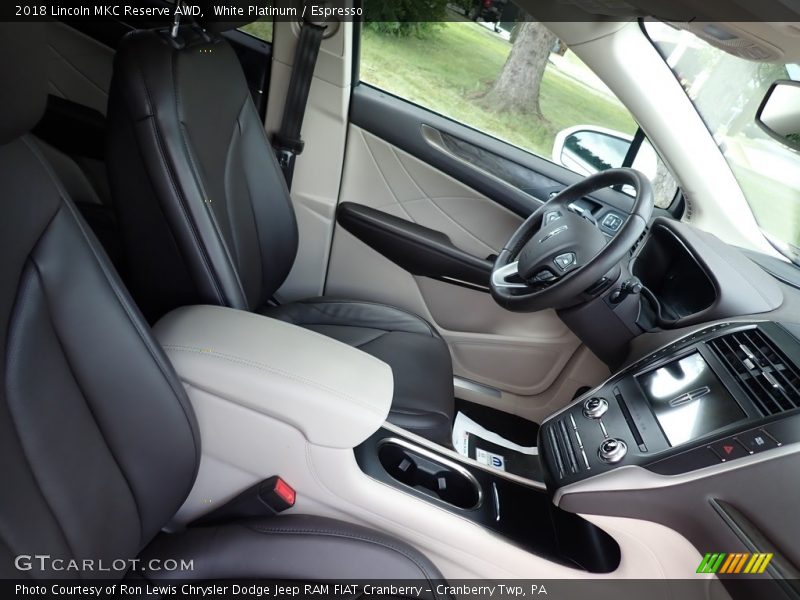 White Platinum / Espresso 2018 Lincoln MKC Reserve AWD