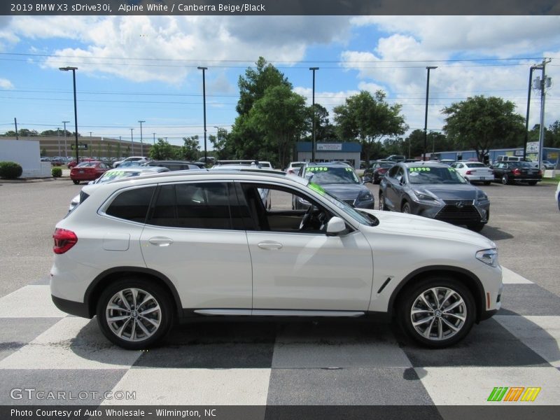 Alpine White / Canberra Beige/Black 2019 BMW X3 sDrive30i