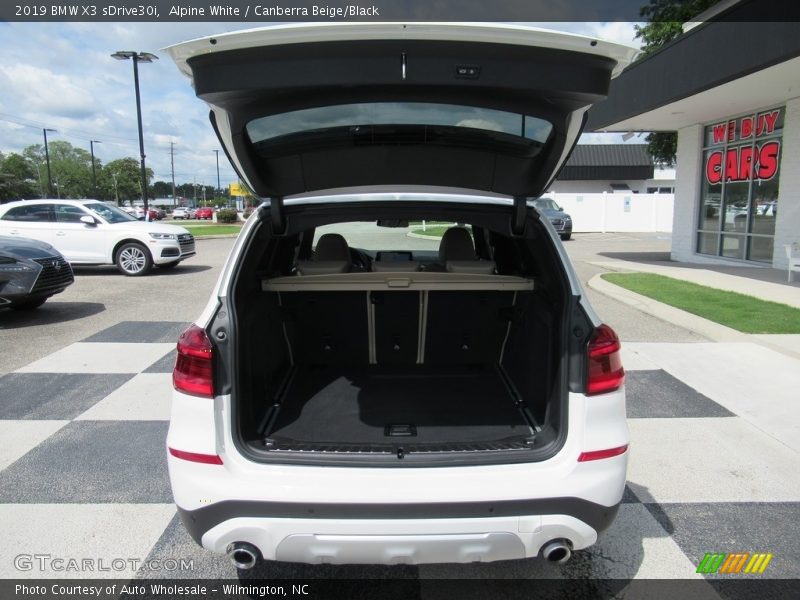 Alpine White / Canberra Beige/Black 2019 BMW X3 sDrive30i
