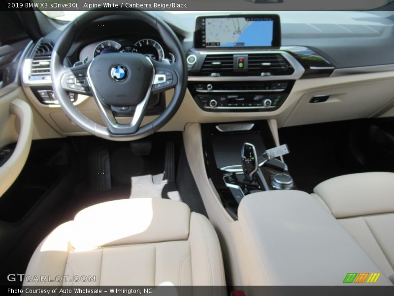Alpine White / Canberra Beige/Black 2019 BMW X3 sDrive30i