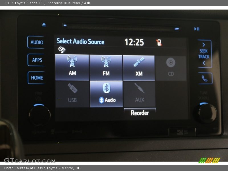 Shoreline Blue Pearl / Ash 2017 Toyota Sienna XLE